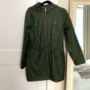 Michael Kors forest green rain jacket - Size XS